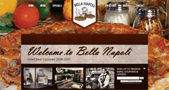 Desktop Screenshot of bellanapolipizzaonline.com